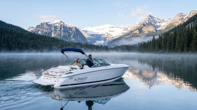 Alpine lake setting